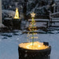 (🎅Kerstverkopen)Zonne-metalen LED-kerstboomdecoratie lichtslingers