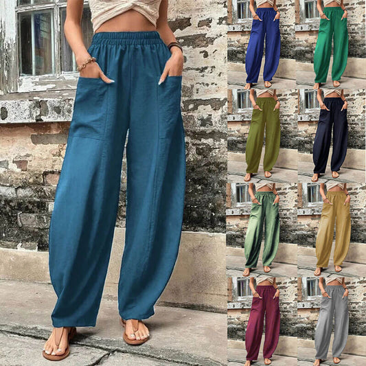 🔥 Summer Hot Sale - 49% korting op 🔥 Women's solide kleur zakelastische broek